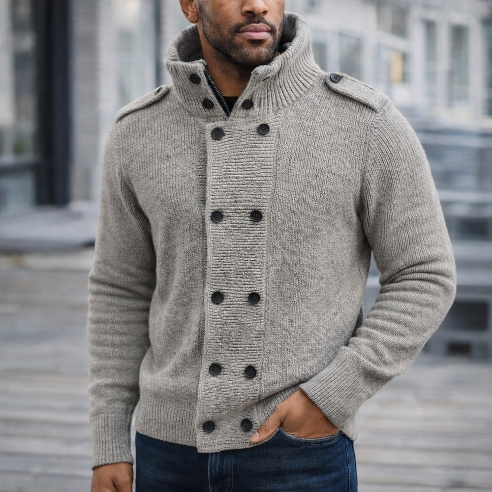 H&M cardigan men's L knitted gray New with tags
